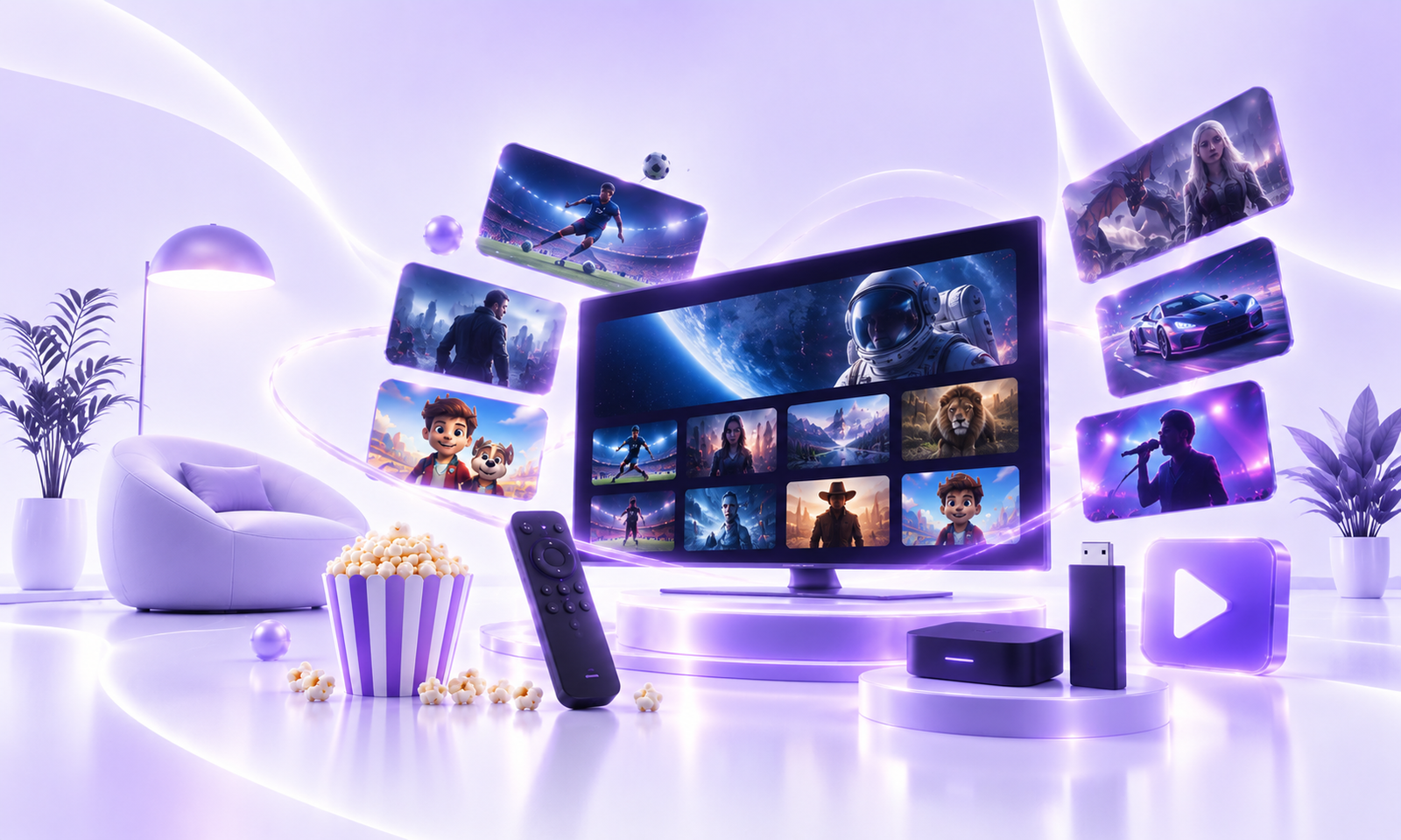 IPTV trial streaming on TV and compatible devices